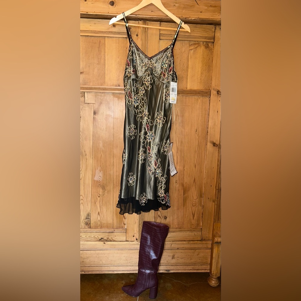 MARINA silk Y2K inspired Midi Dress